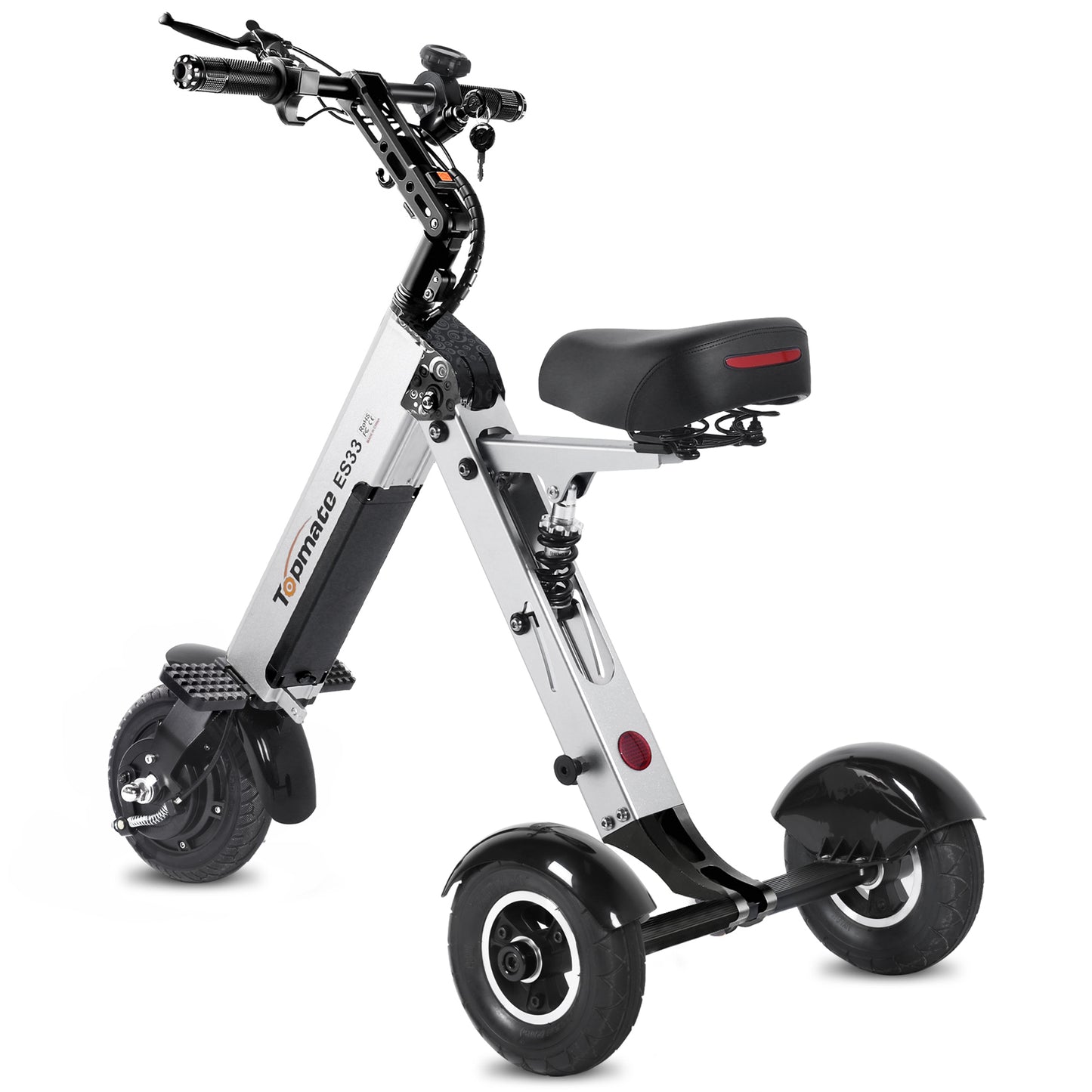 TpMate ES33 Folding Powered Mobility Scooter 3 wheel for Adult Removable Battery