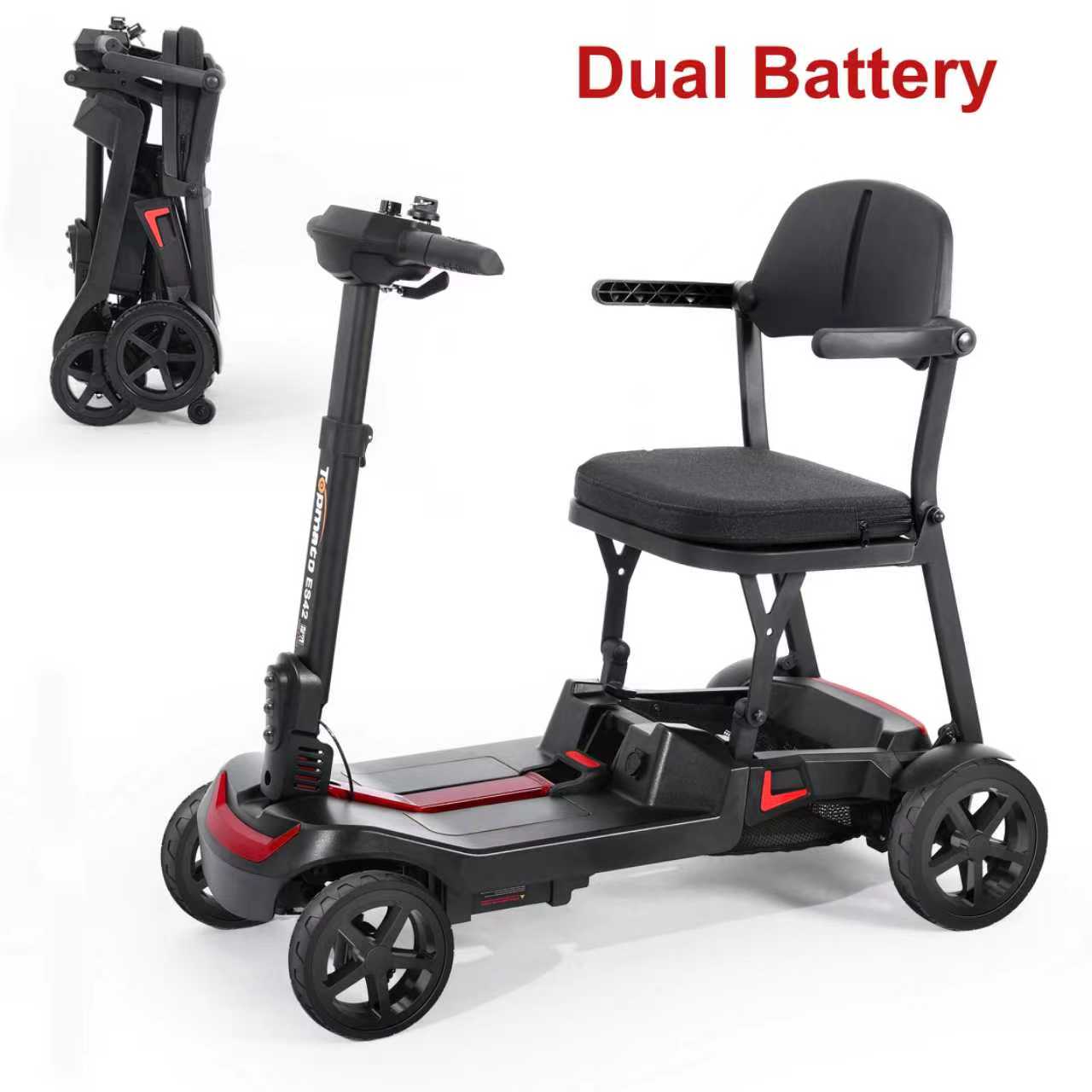 TopMate ES42 Travel Mobility Scooter 4 Wheel for Adult Ultra-Compact Lightweight